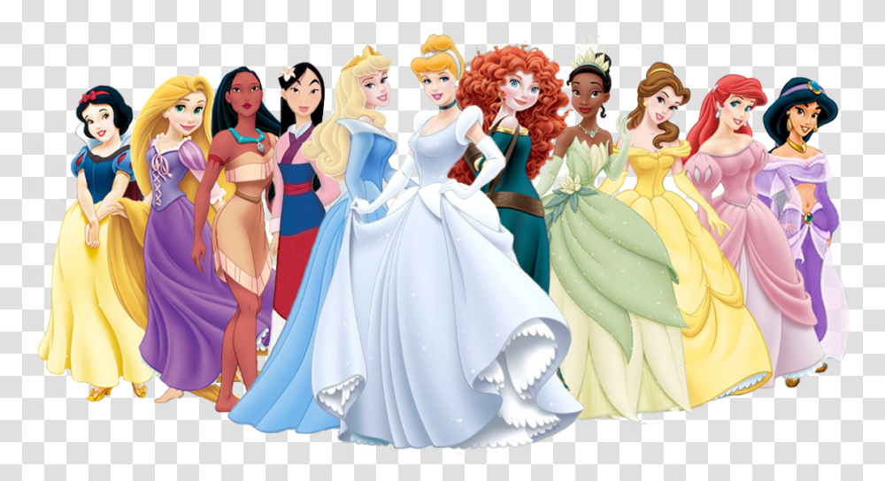 Brunette Disney Princess All The Disney Princesses, Comics, Book, Manga, Doll Transparent Png