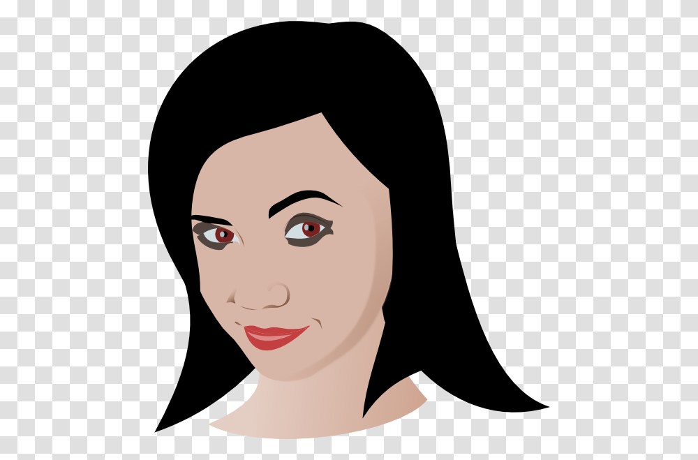 Brunette Girl With Brown Eyes Clip Art, Face, Person, Smile, Head Transparent Png