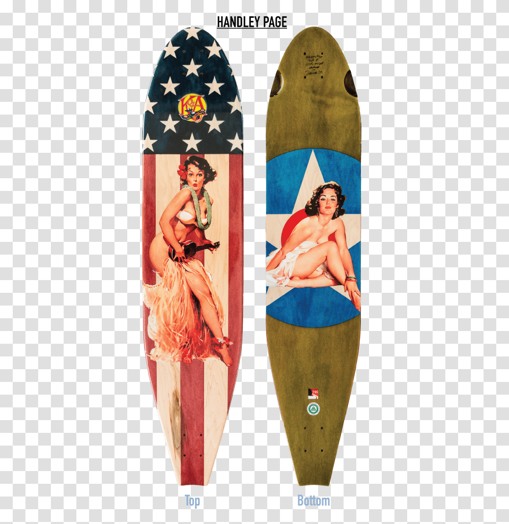 Brunette Pin Up Girl Longboard Pin Up Longboard, Person, Sea, Outdoors, Water Transparent Png