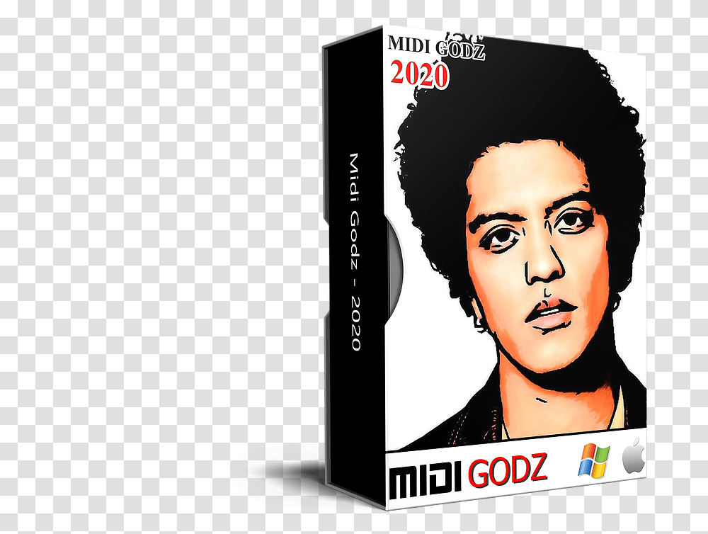 Bruno Mars Type Midi Kit Midi, Person, Head, Face, Dvd Transparent Png