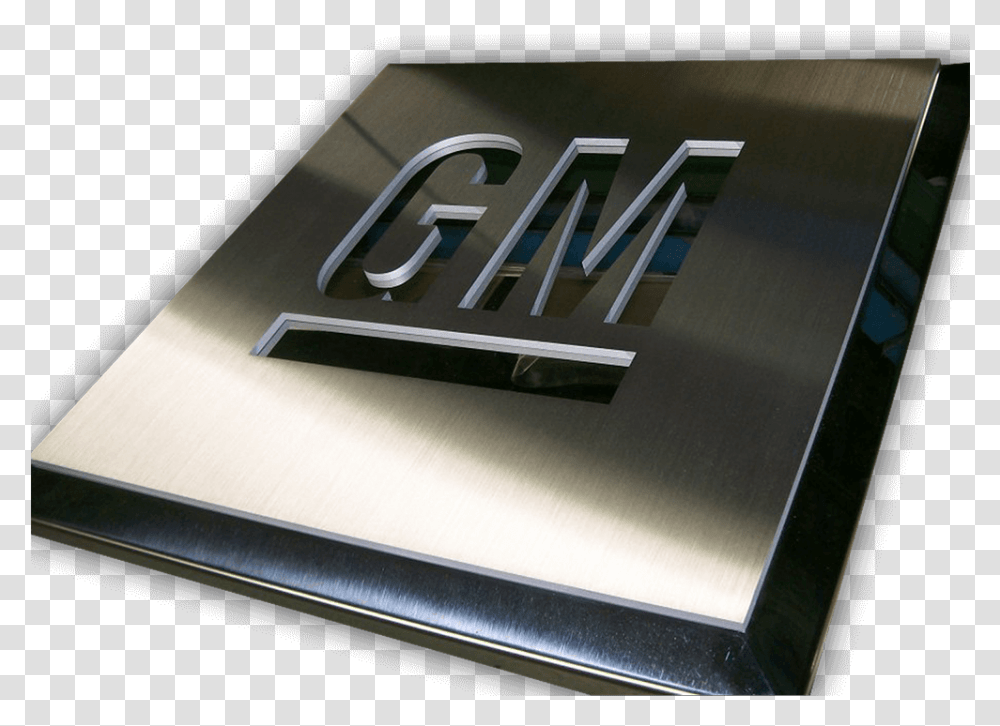 Brush And Polished Stainless Steel Gm Logo Graphics, Scissors, Blade, Weapon Transparent Png