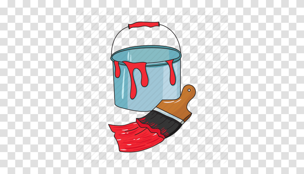 Brush Bucket Enamel Paint Painting Smear Tool Icon Transparent Png