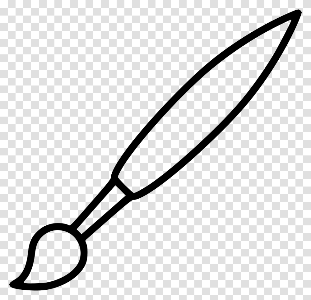 Brush Design Draw Paint Paintbrush Painting Icon Free, Tool, Weapon, Weaponry, Scissors Transparent Png