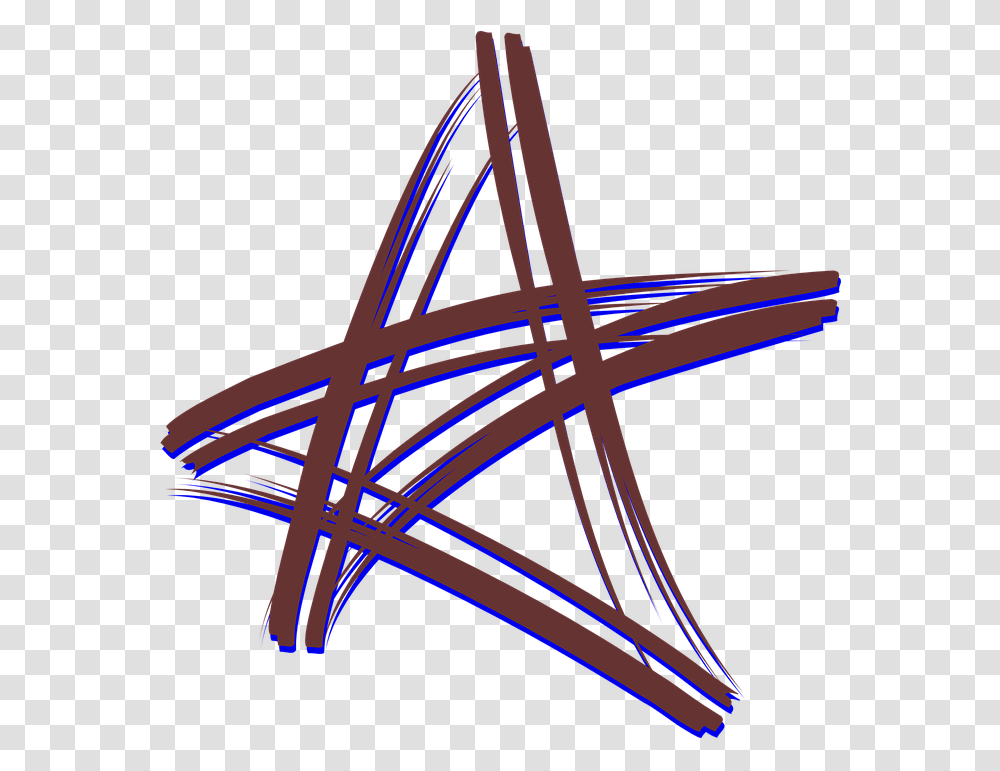 Brush Five Point Star Cross Star Brush, Bow, Star Symbol Transparent Png