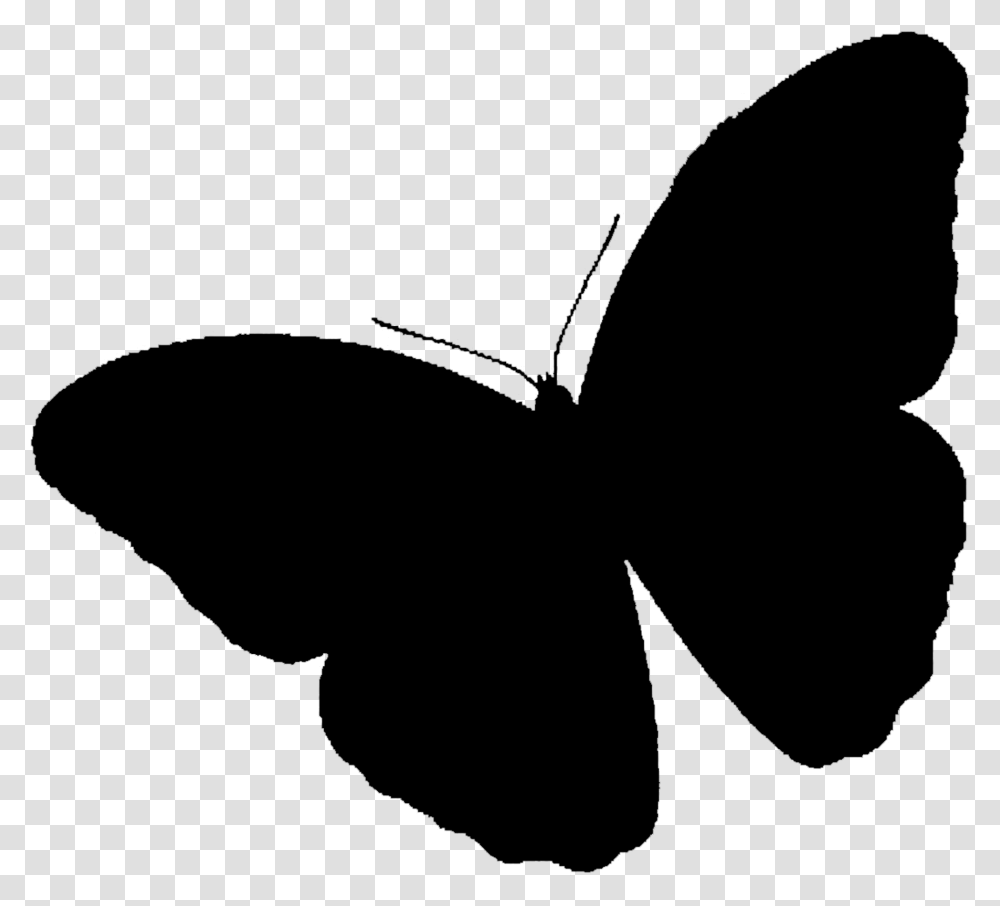 Brush Footed Butterflies Clip Art Silhouette Black, Gray, World Of Warcraft Transparent Png