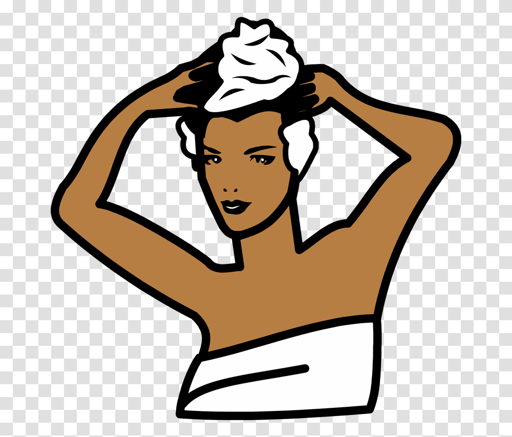 Brush Hair Clipart Wash Hair Clipart, Person, Female, Dress Transparent Png