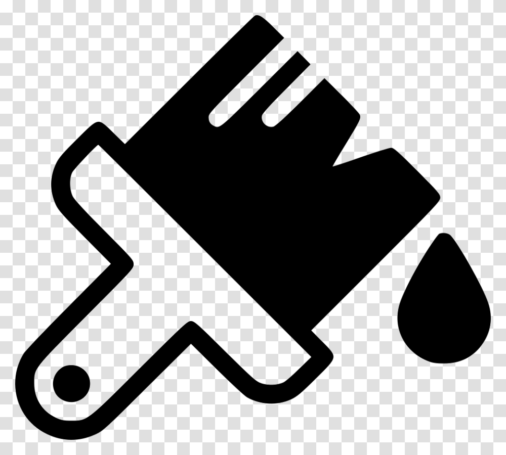 Brush Paint Icon, Stencil, Axe, Tool Transparent Png