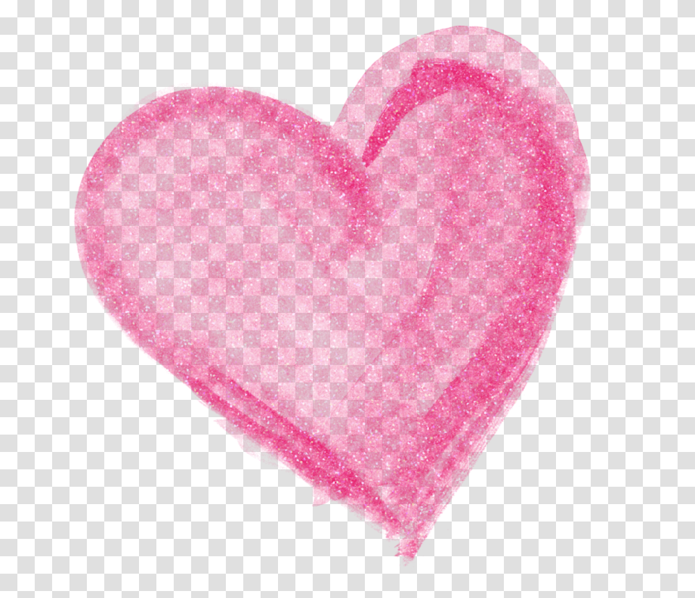 Brush Pink Heart, Cushion, Pillow, Purple Transparent Png