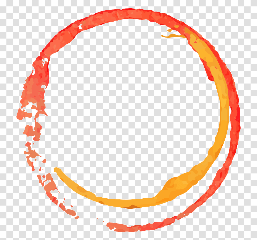 Brush Stroke Orange Red Circle Brush Stroke, Accessories, Accessory, Jewelry, Hoop Transparent Png