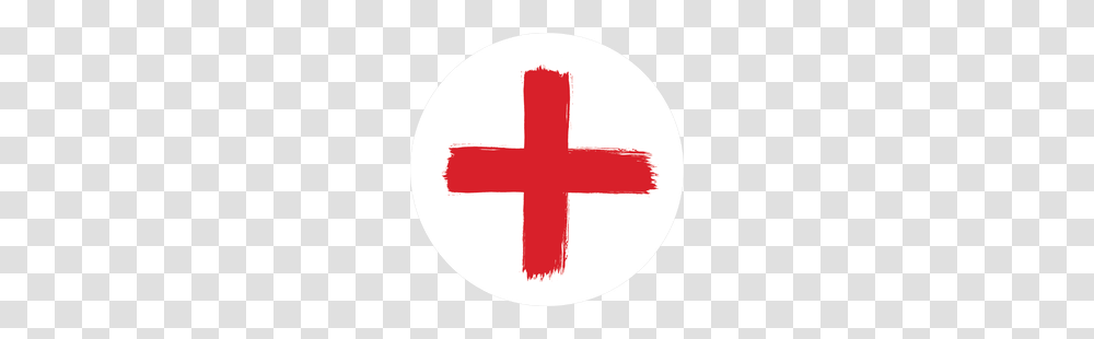 Brush Stroke Red Cross Sticker, Logo, Trademark, First Aid Transparent Png