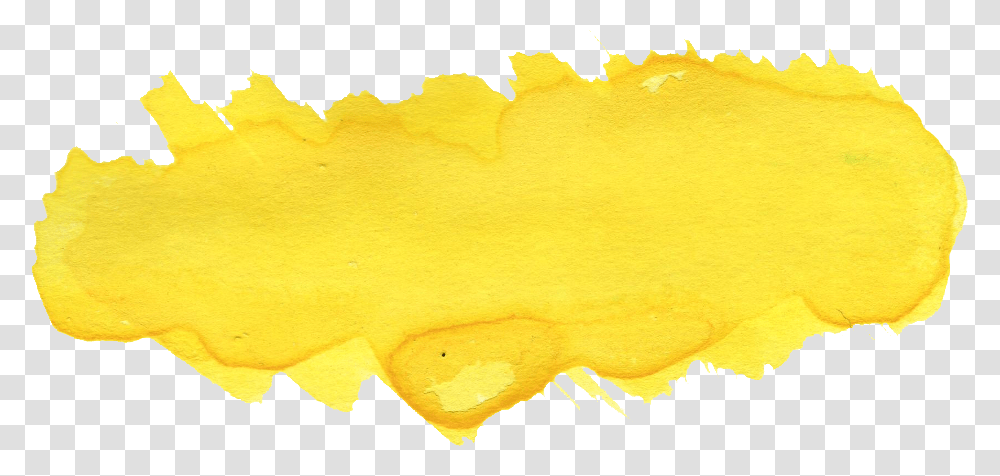 Brush Stroke Yellow Watercolor, Stain, Paper, Rug Transparent Png