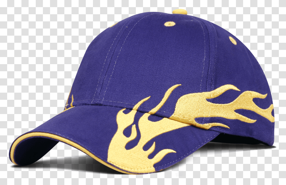 Brushed Cotton With Flames For Baseball, Clothing, Apparel, Baseball Cap, Hat Transparent Png
