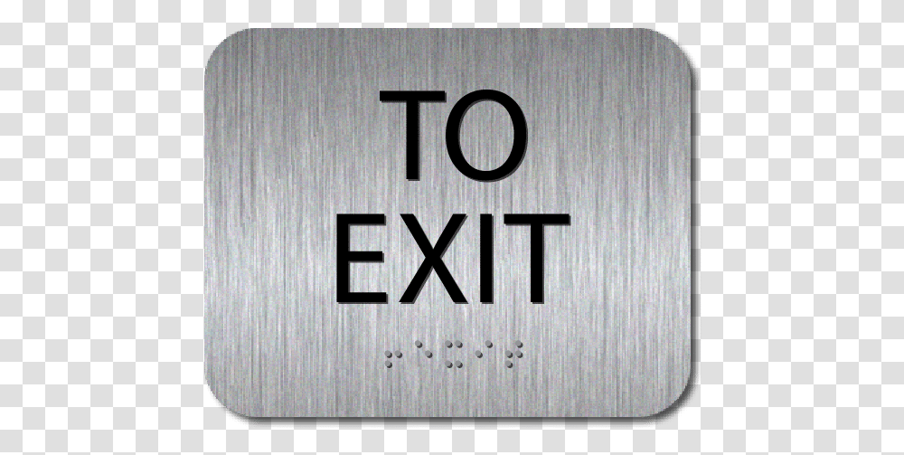Brushed Stainless To Exit Sign Almacenes Exito, Number, Word Transparent Png