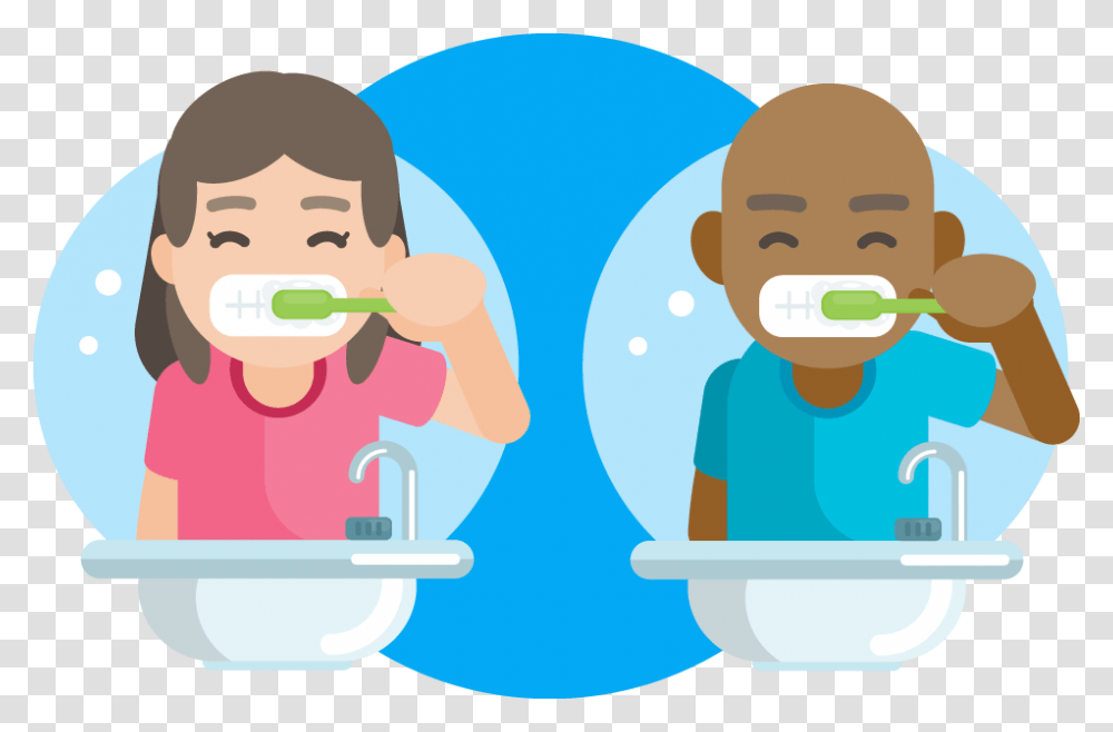 Brushing Teeth Illustration, Person, Bowl, Washing, Food Transparent Png