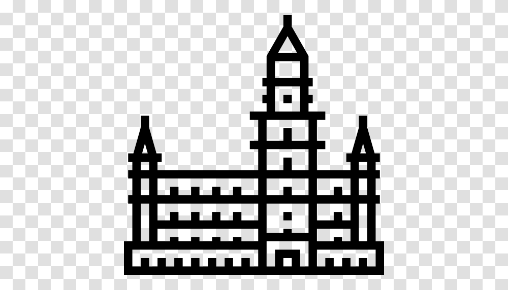 Brussels Town Hall Landmark Architectonic Monuments Icon, Gray, World Of Warcraft Transparent Png