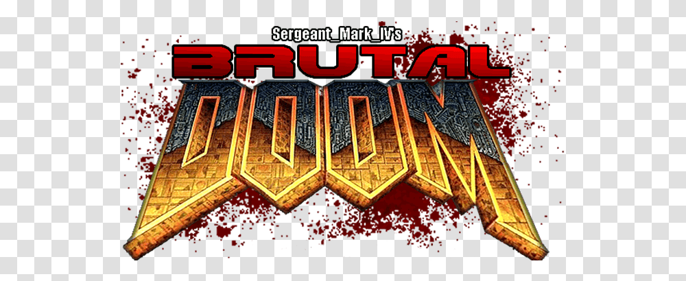 Brutal Doom' Playlist Clear Logo Playlist Clear Logos Brutal Doom Logo, Rug, Alphabet, Text, Light Transparent Png