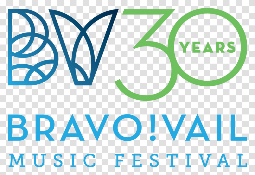 Brv 30 Year Master Logo Color Copy Bravo Vail Music Festival Logo, Word, Alphabet, Poster Transparent Png