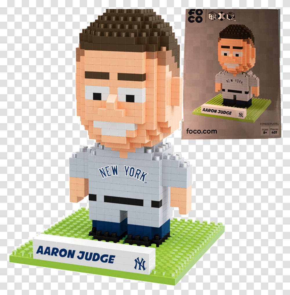 Brxlz New York Yankees Aaron Judge 3d Player Puzzle New York Yankees, Toy, Robot, Minecraft, Table Transparent Png