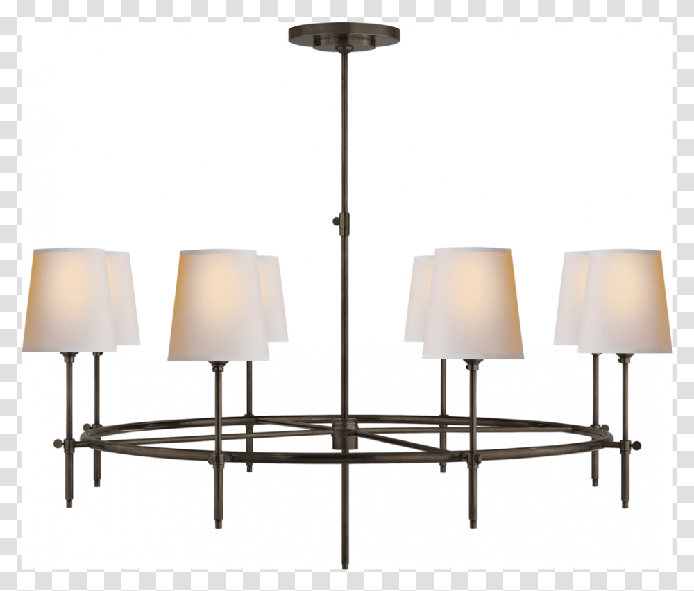 Bryant Large Ring Chandelier In Bronze With Natural Ring Chandelier Shades, Lamp, Lampshade, Light Fixture, Table Lamp Transparent Png
