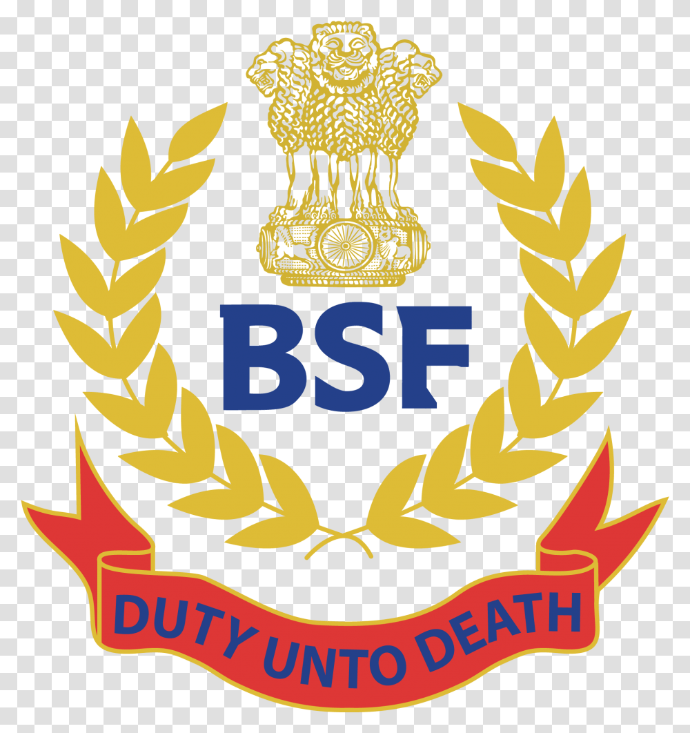 Bsf Logo Border Security Force Download Vector Bsf Logo Hd, Symbol, Trademark, Emblem, Badge Transparent Png