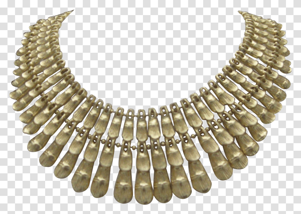 Bsk Egyptian Necklace Gold Toned Rhinestone Salad Necklace, Accessories, Accessory, Jewelry, Screw Transparent Png