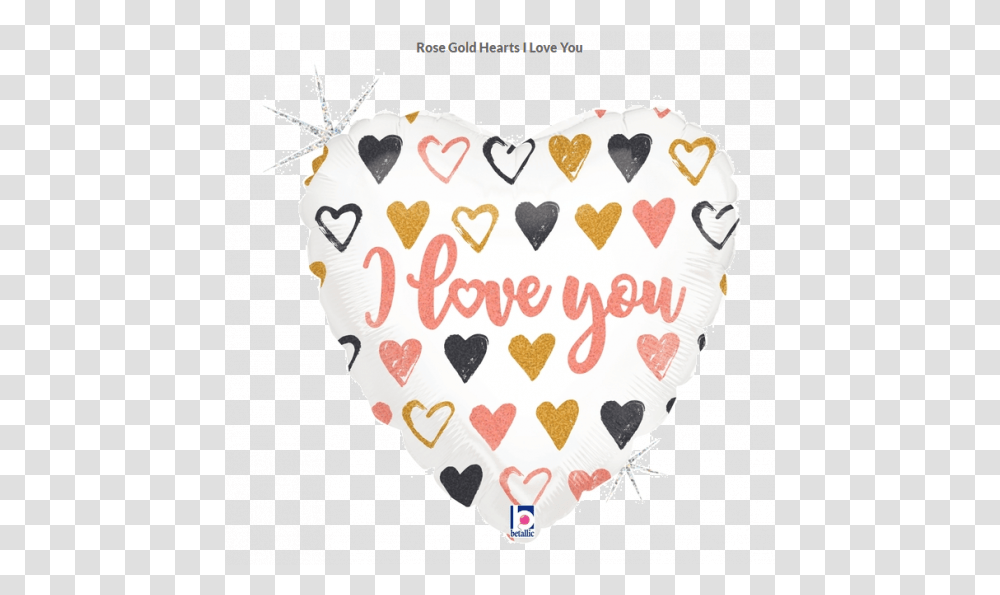 Bt Holographic Foil 18 Rose Gold Hearts I Love You Wadi Rum Protected Area, Birthday Cake, Food, Paper, Ball Transparent Png