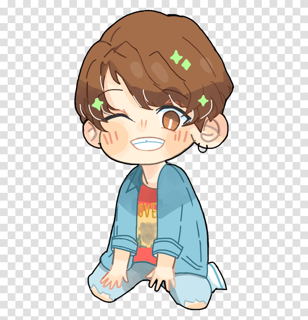 Bts Chibi Jungkook Chibi Boy Hair Drawing, Person, Human, Comics, Book Transparent Png