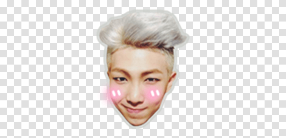 Bts Cute Namjoon Roblox Bts Stickers Rap Monster, Face, Person, Human, Head Transparent Png