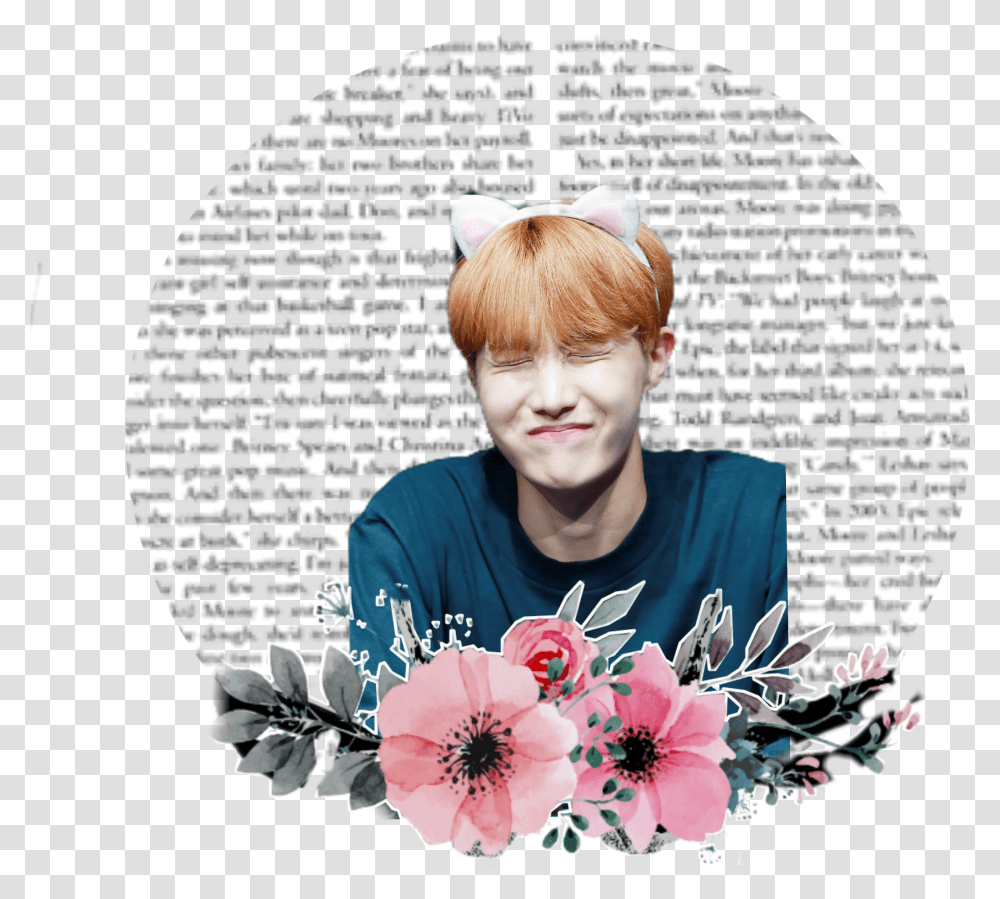 Bts Jhope Edit Cute Flower Bangtanboys Simple Flower Aesthetic Jhope Pink Edit Transparent Png