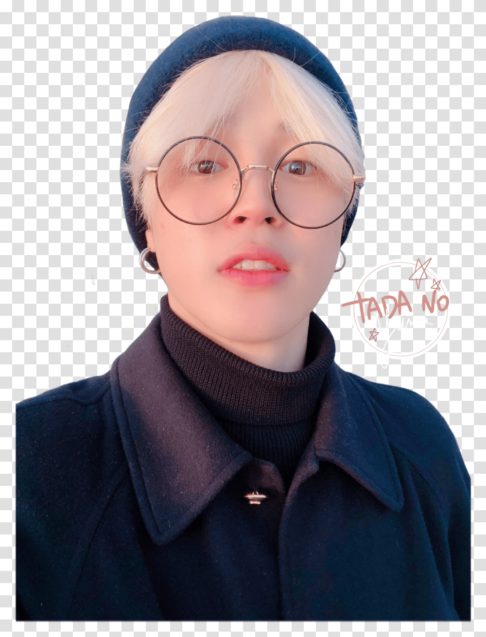 Bts Jimin Selca Twitter Park Chichim Cute Bts Twt Update 2019, Person, Face, Glasses Transparent Png