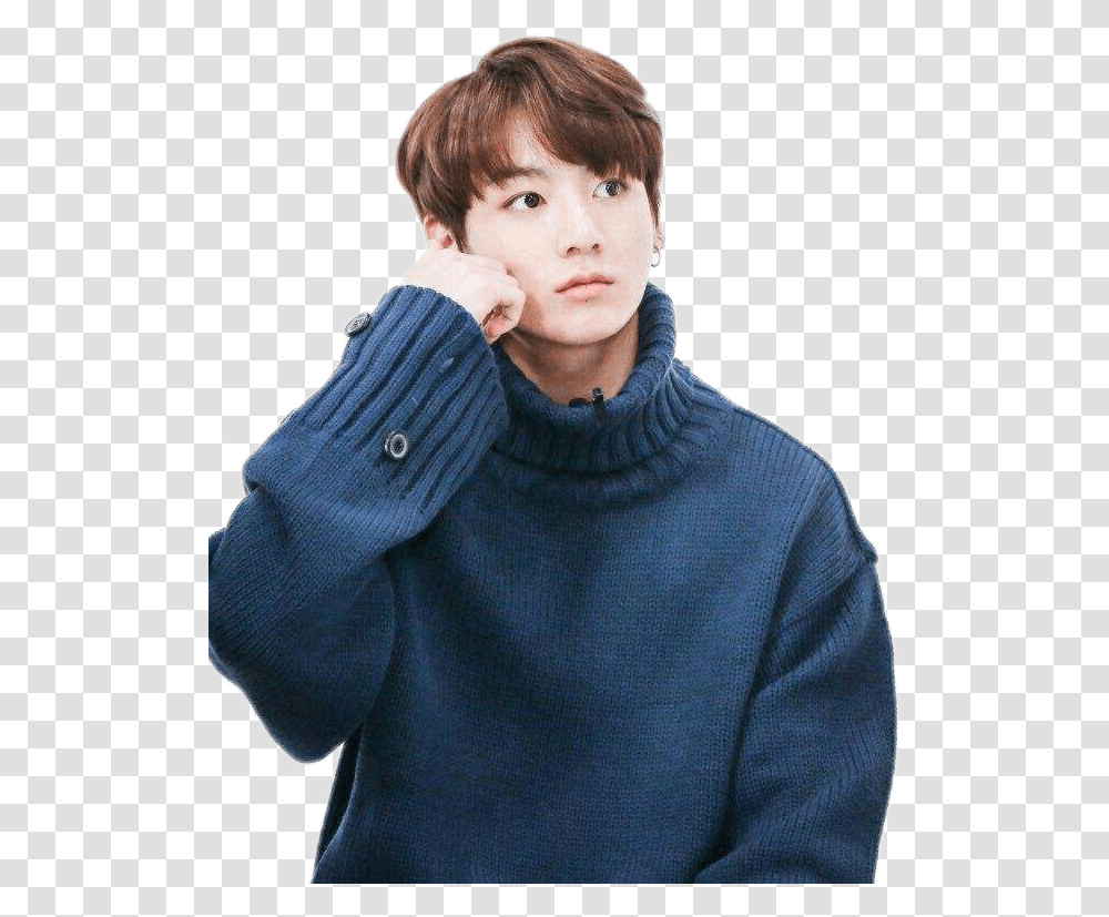 Bts Jungkook Cute, Apparel, Sweater, Person Transparent Png