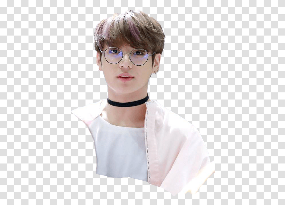 Bts Jungkook In Glasses, Boy, Person, Human, Face Transparent Png