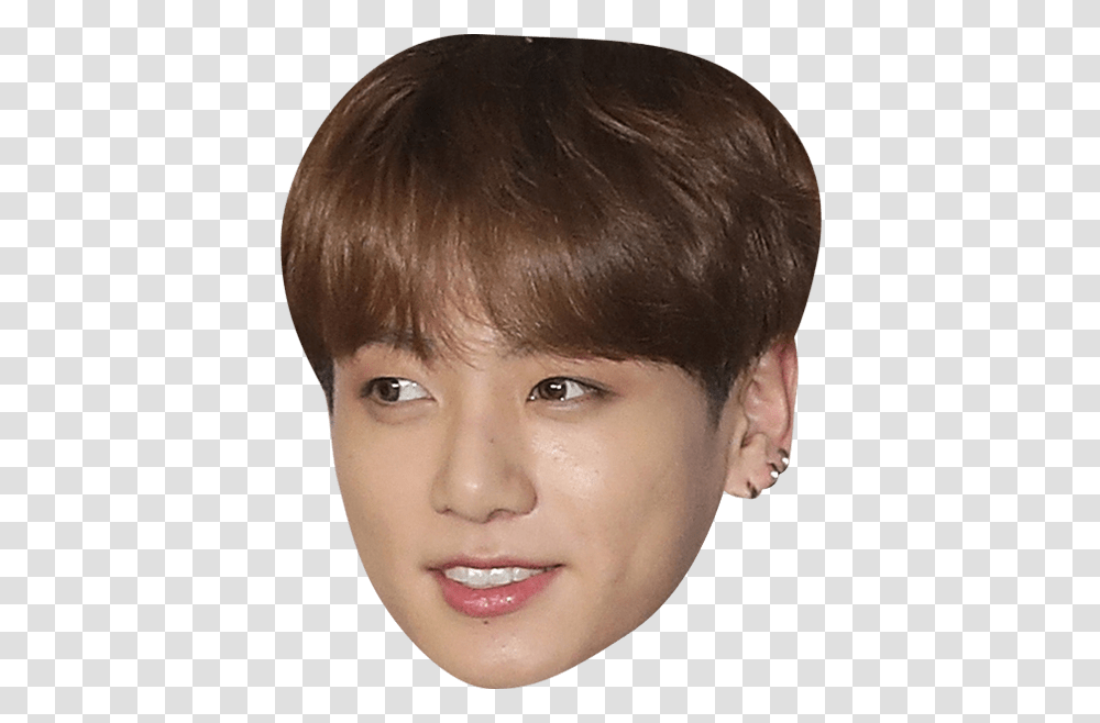 Bts Jungkook Only Face, Person, Human, Smile, Head Transparent Png