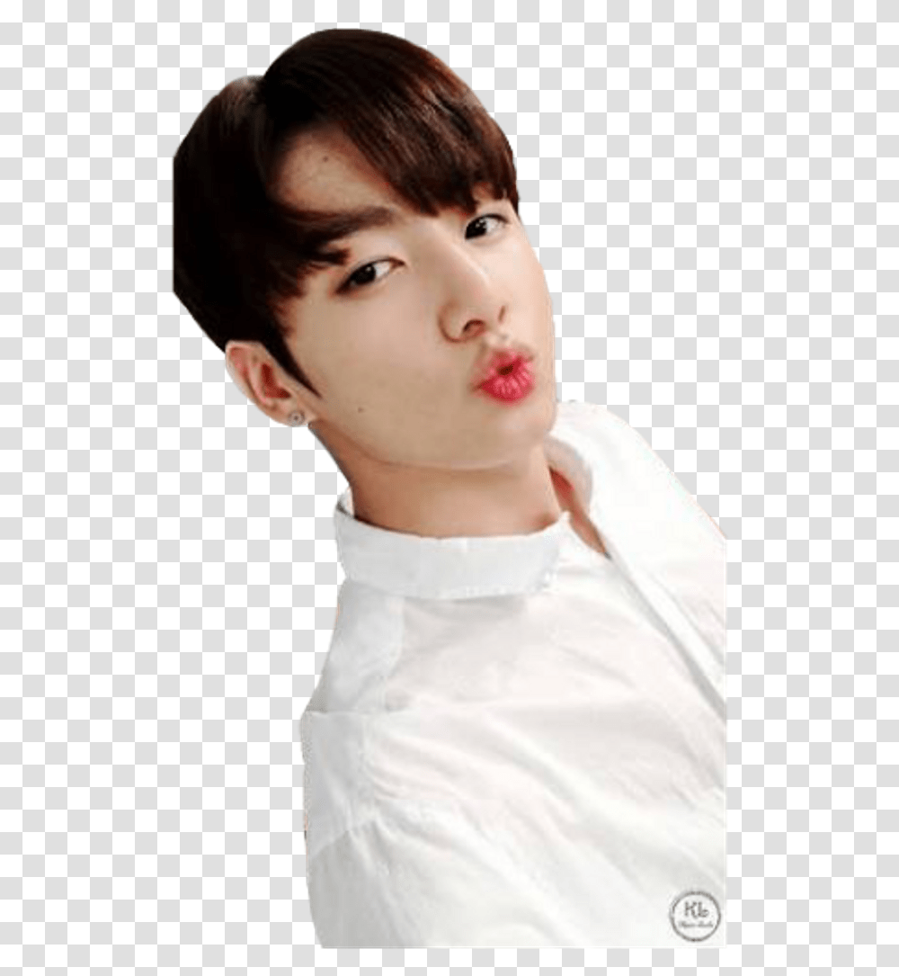 Bts Jungkook Selcaremixit Freetoedit Jungkook With A Puppy, Person, Human, Face, Wedding Gown Transparent Png