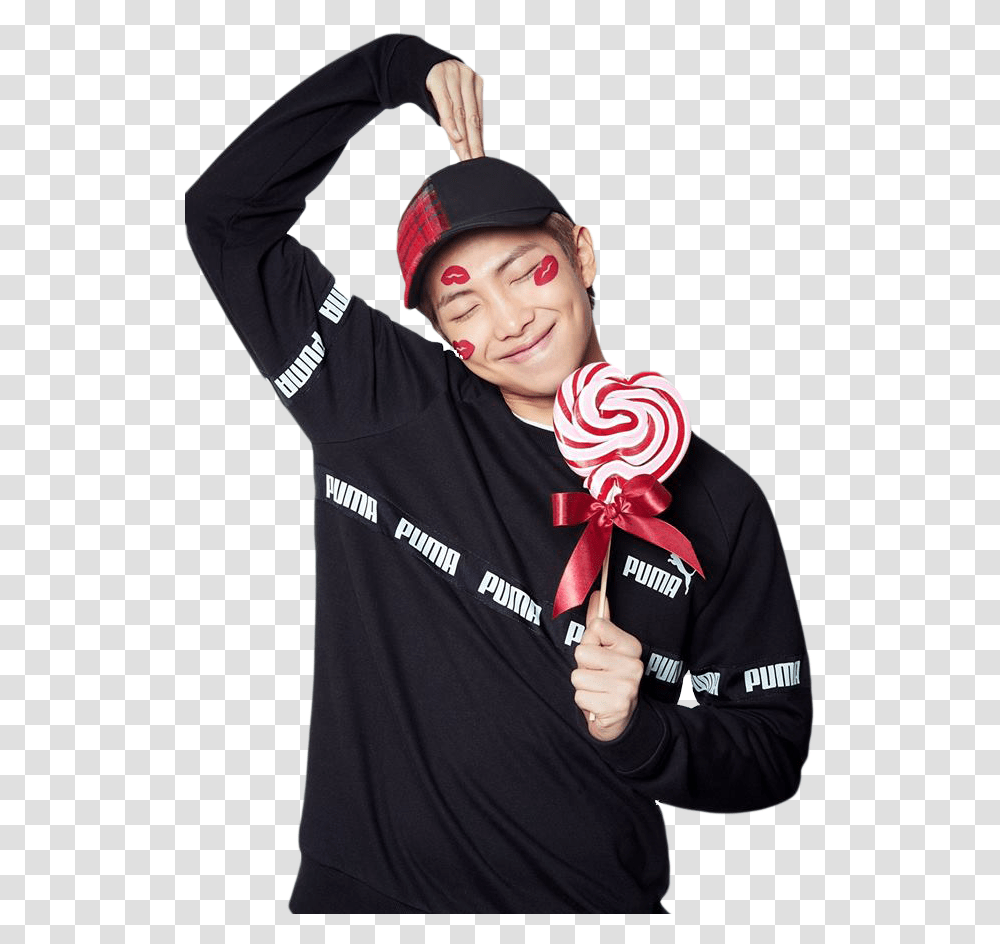 Bts Namjoon And Rap Monster Image Bts Valentines Day Puma, Person, Human, Lollipop, Candy Transparent Png
