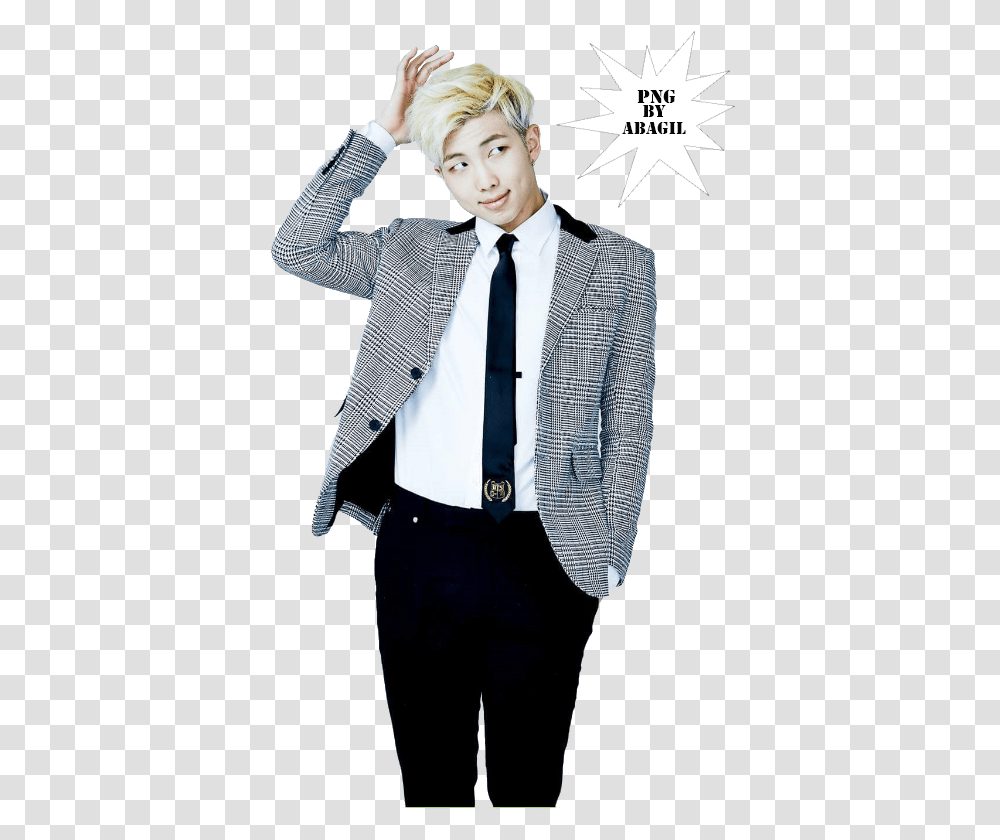 Bts Namjoon By Abagil Bts Namjoon, Tie, Accessories, Person Transparent Png