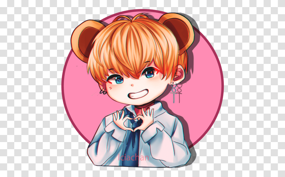 Bts Stickers V By Anime Bts Rm, Comics, Book, Doll, Toy Transparent Png