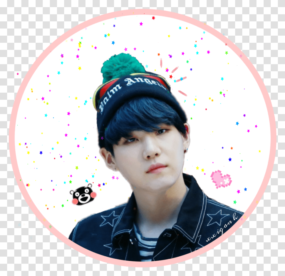 Bts Taegi Taehyung V Yoongi Bangtan Sticker Suga Bts, Person, Face, Clothing, Disk Transparent Png