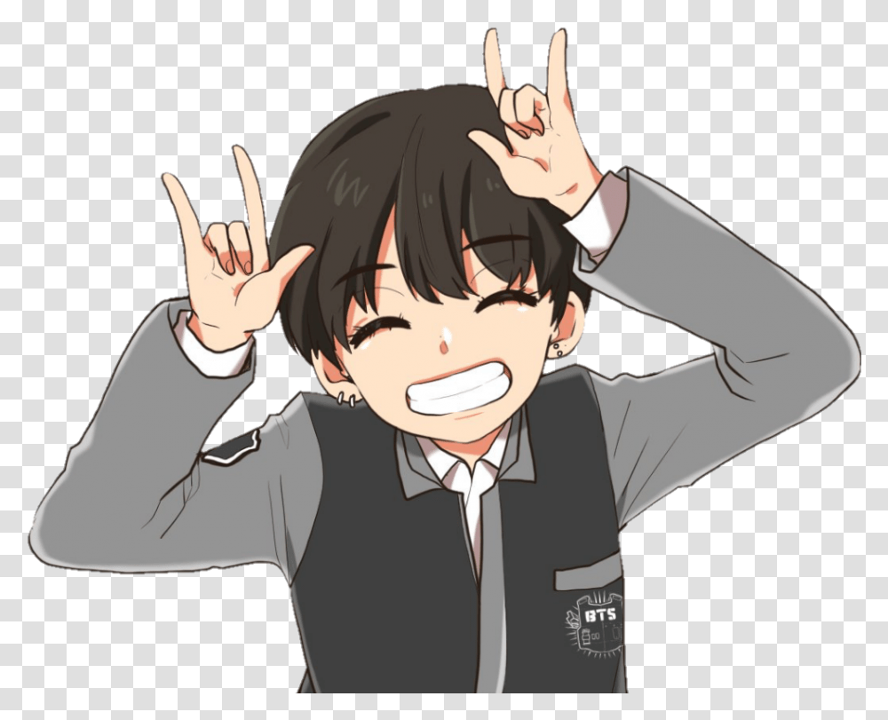 Bts Taehyung Kim Anime Cute Bts Cute Anime, Person, Clothing, Face, Performer Transparent Png
