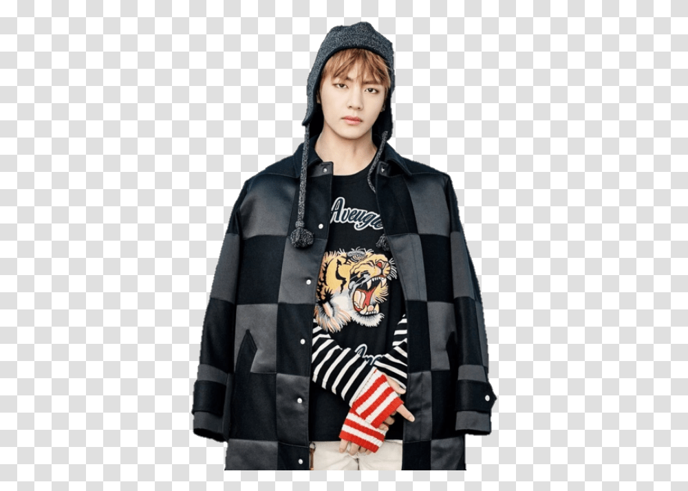 Bts V And Taehyung Image V Wings You Never Walk Alone, Sleeve, Person, Tiger Transparent Png