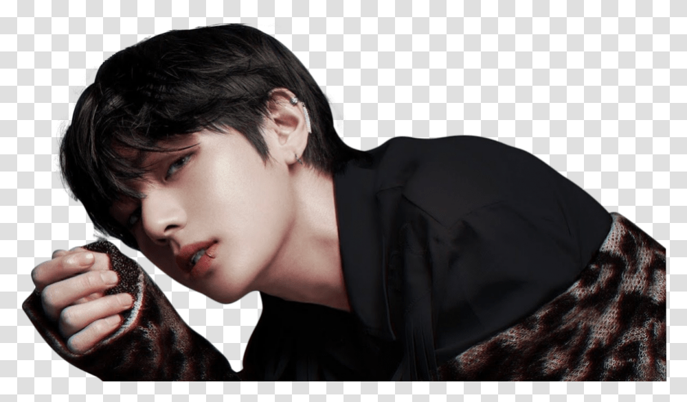 Bts V Bangtan Kpop Asia Sexy Sticker V Love Yourself Tear Concept, Person, Human, Face, Clothing Transparent Png
