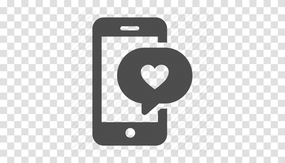 Bubble Chat Comment Heart Iphone Like Love Icon, Electronics, Mobile Phone, Cell Phone Transparent Png