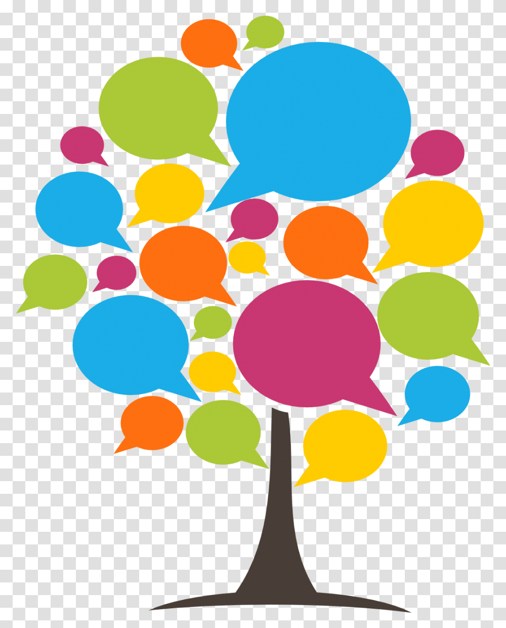 Bubble Clipart Tree Speech Language Clipart, Balloon Transparent Png
