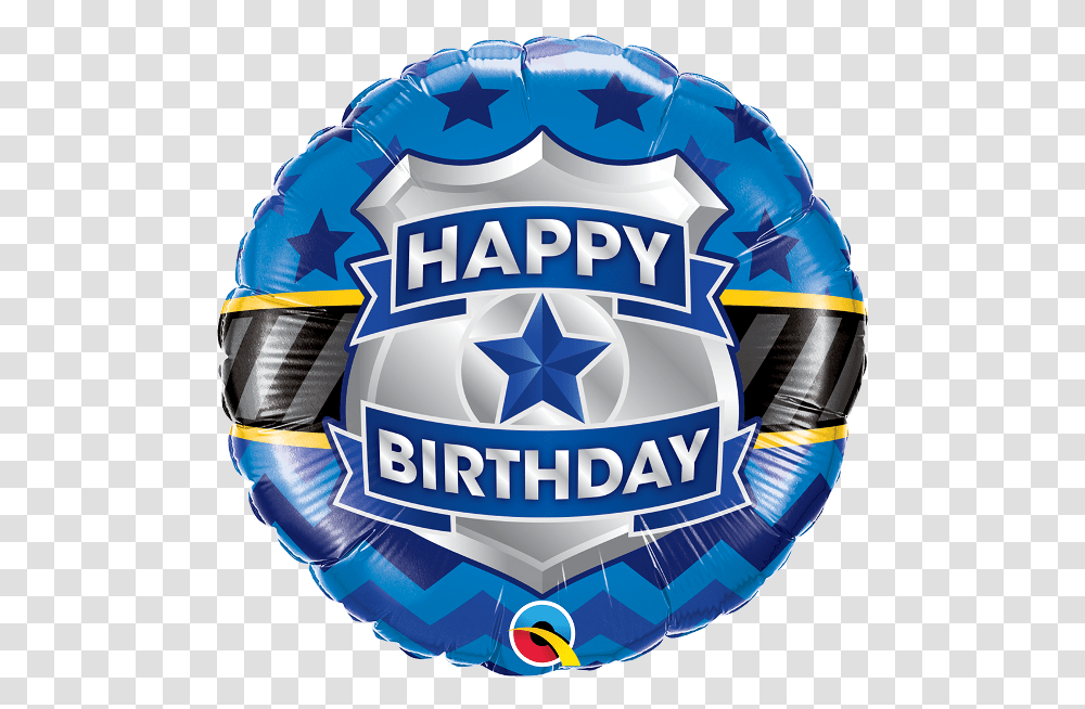 Bubble Guppies Happy 18th Blue Round Foil Balloon Hd Happy Birthday Badge Police, Soccer Ball, Football, Team Sport, Sports Transparent Png