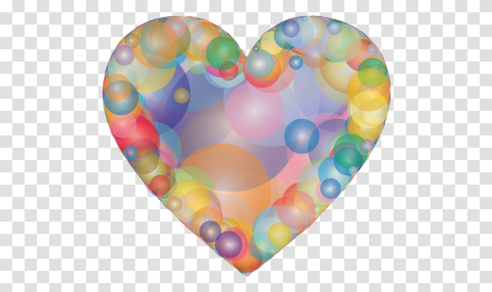 Bubble Heart Rainbow Circle, Balloon, Plectrum Transparent Png