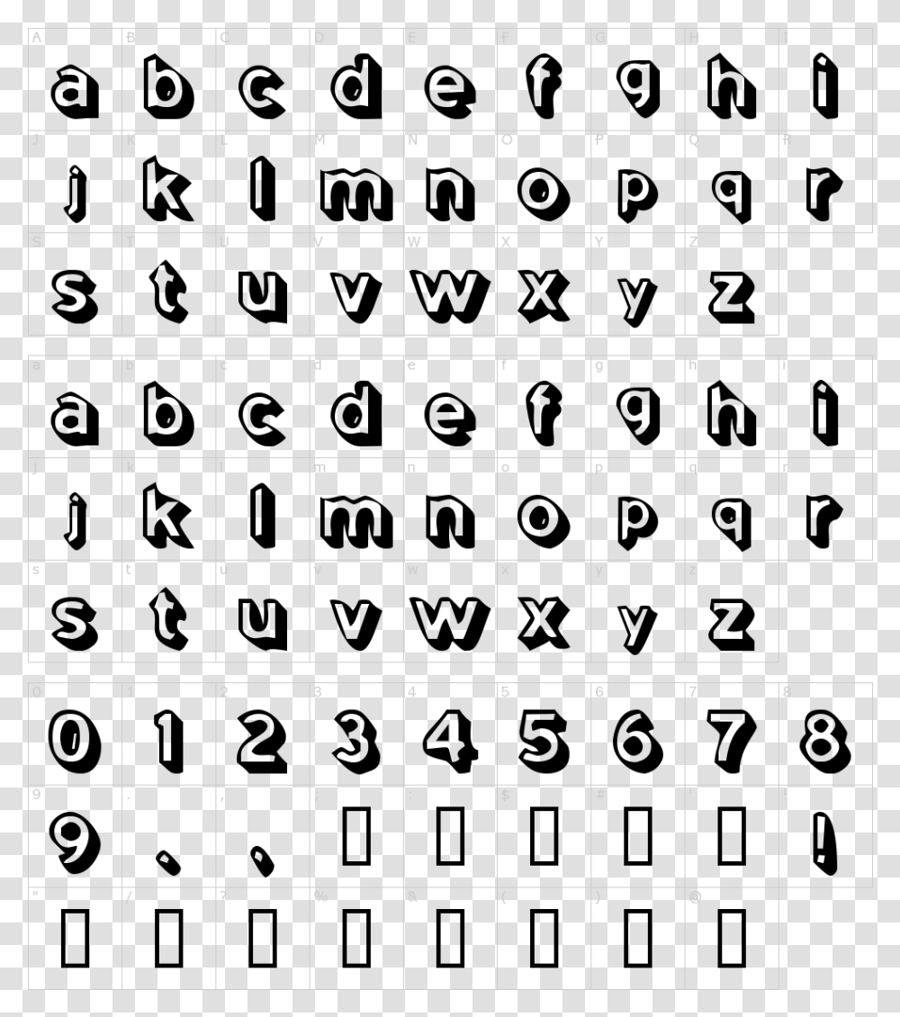 Bubble Letters Alphabet, Number, Calendar Transparent Png