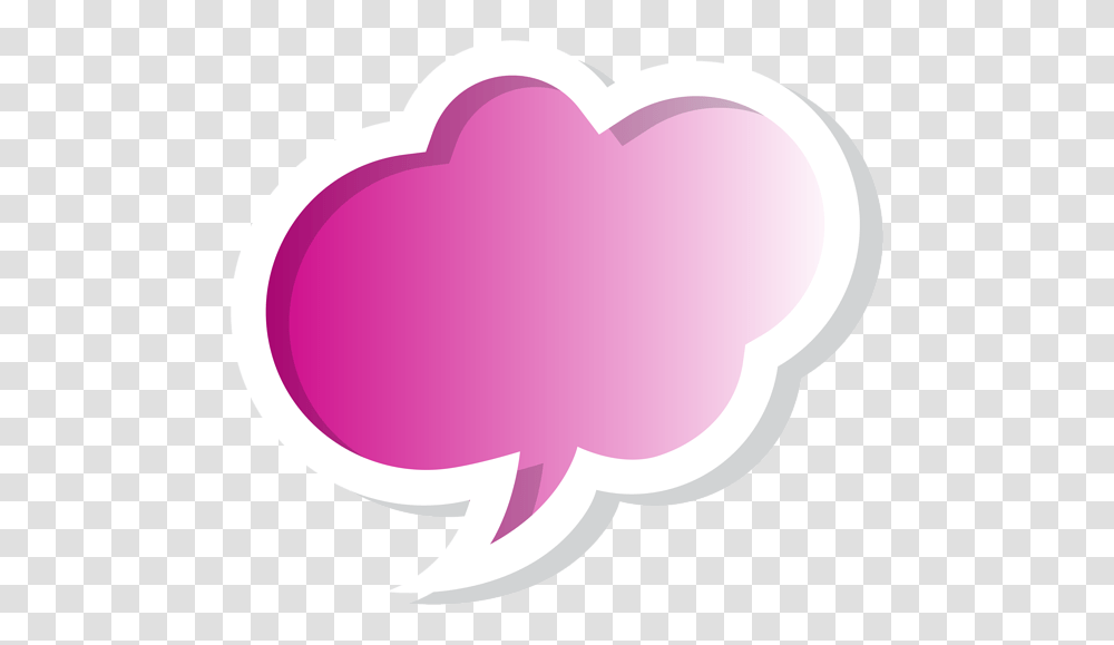 Bubble Speech Cloud Pink Clip Art Gallery, Heart, Balloon, Plant, Flower Transparent Png