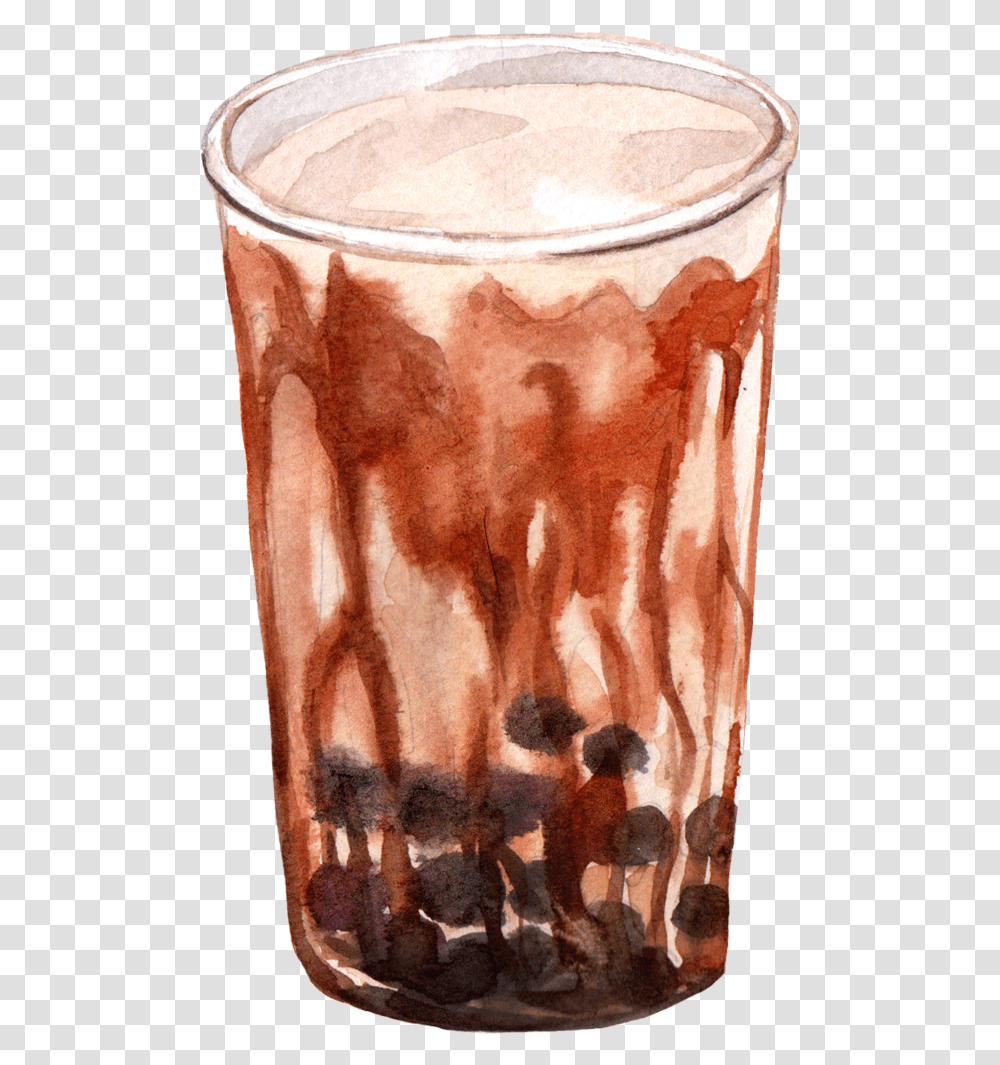 Bubble Tea Watercolor Bubble Tea Watercolor, Glass, Beverage, Drink, Juice Transparent Png