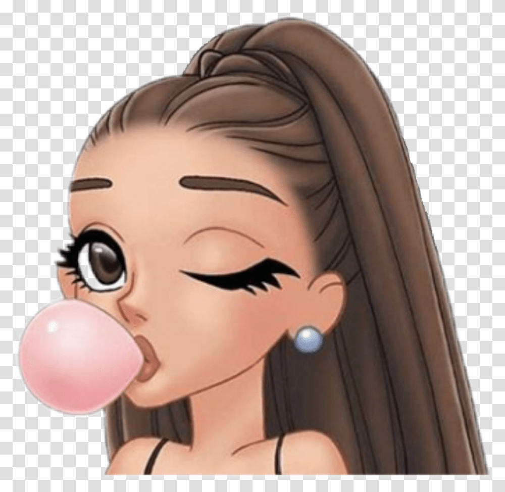 Bubblegum Clipart Cute Ariana Grande Cartoon, Person, Human, Doll, Toy Transparent Png