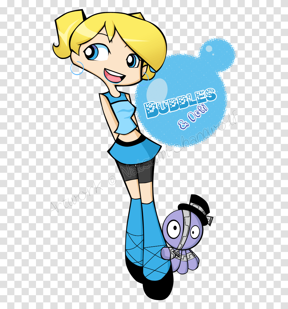 Bubbles Psg Style By Natsumi Chan0wolf D36dhr4 Cartoon, Book, Poster, Advertisement Transparent Png